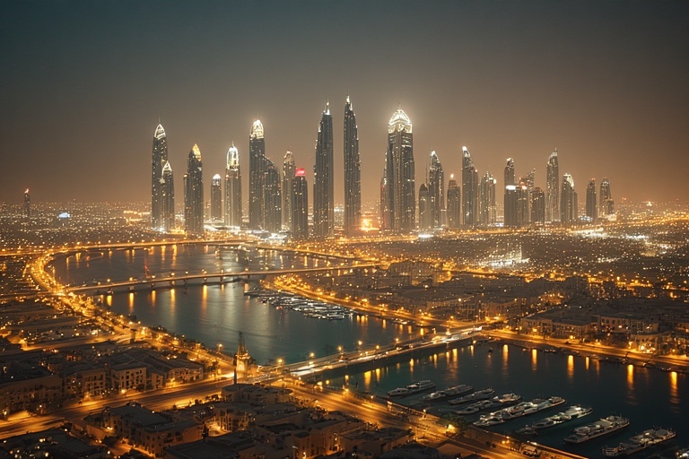 Abu Dhabi Skyline Night Shot